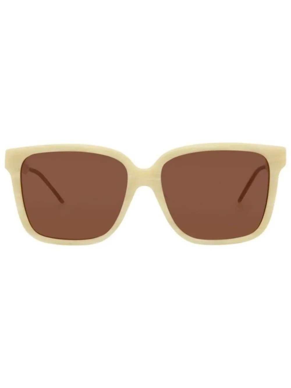 New Gucci Womens Square/Rectangle Beige Beige Brown Fashion Designer Sunglasses